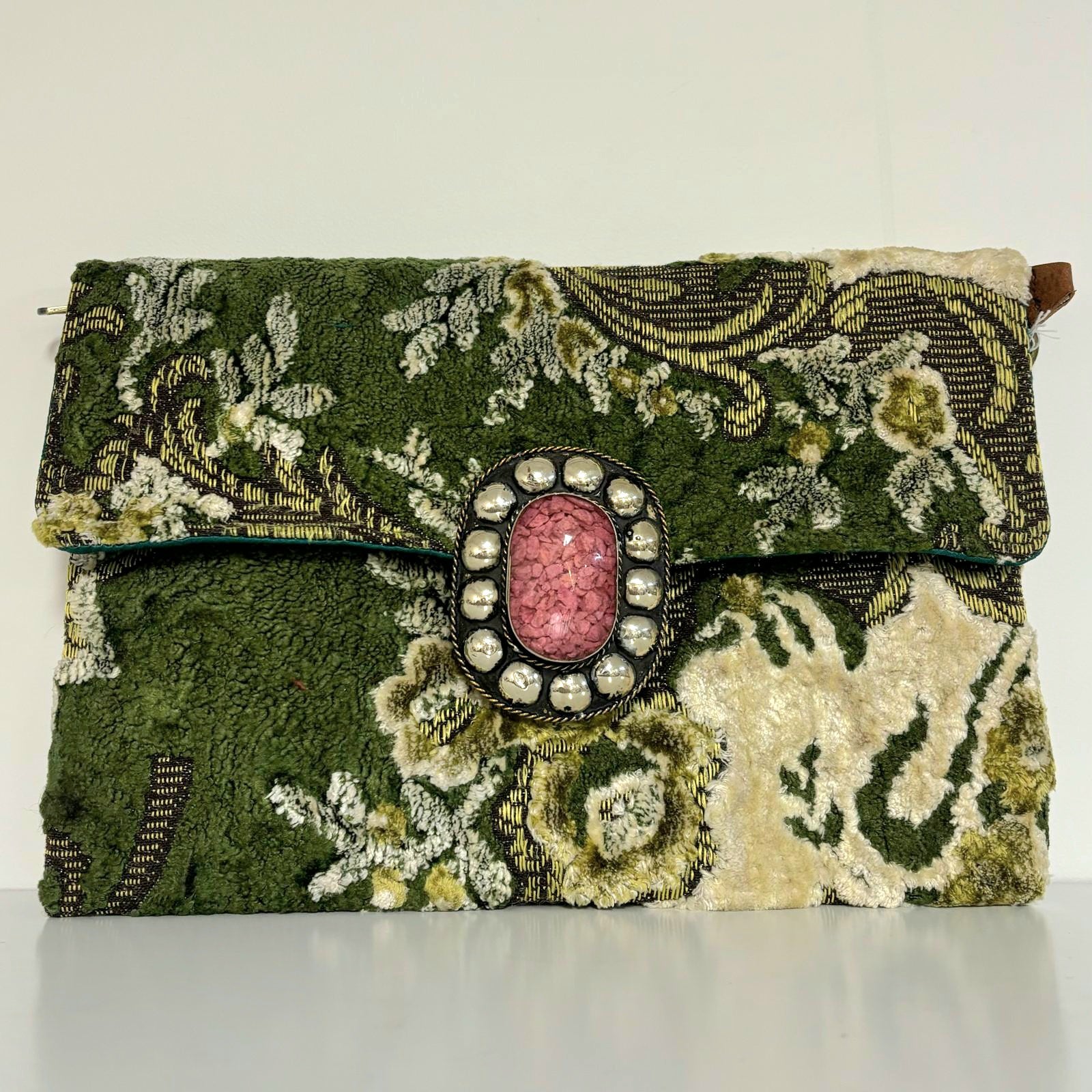 Moroccan handmade upcycled vintage clutch bag