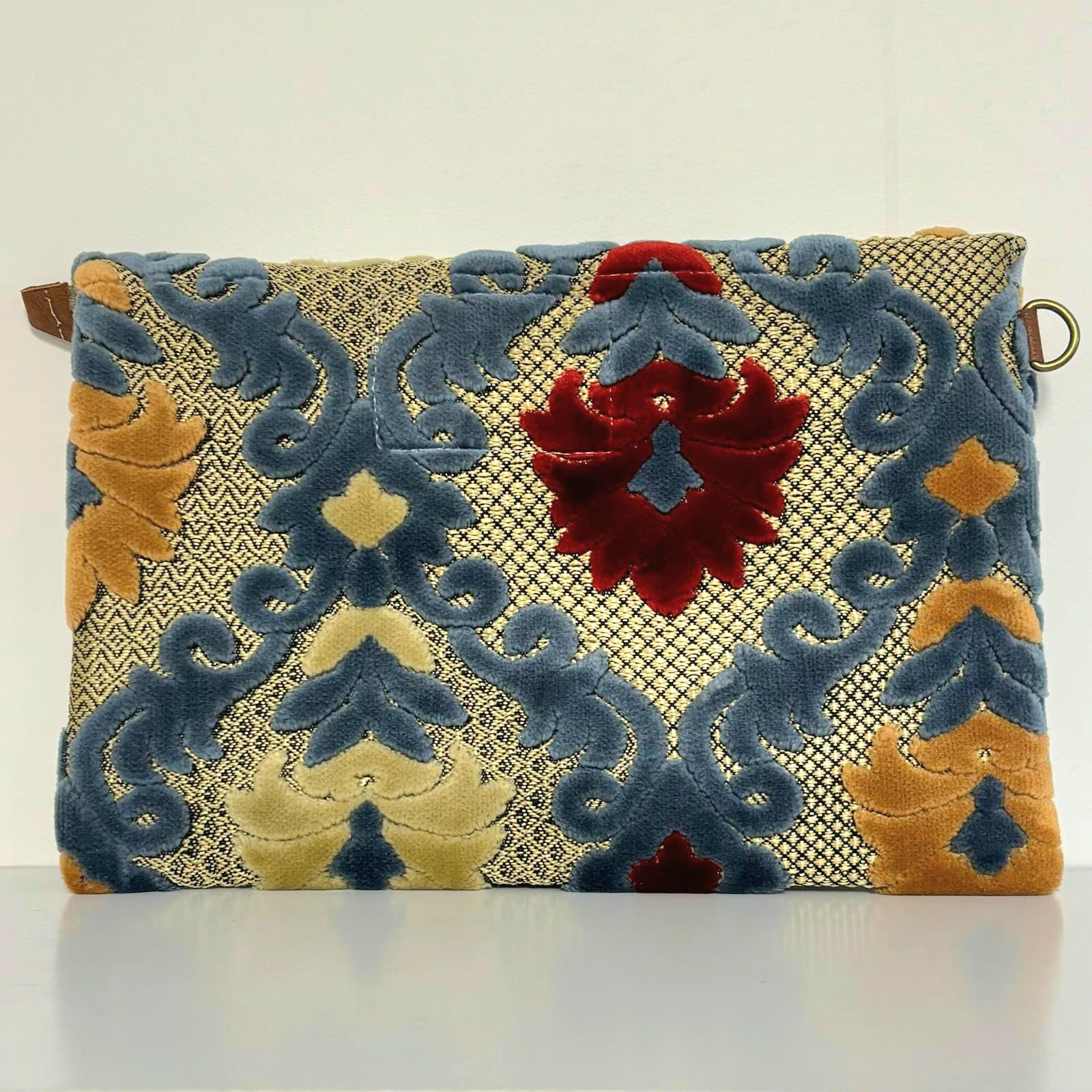 Backside Zara Moroccan Clutch vintage fabric