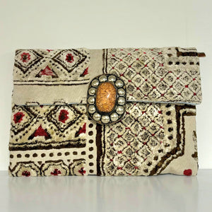 Handmade Moroccan upcycled clutch bag