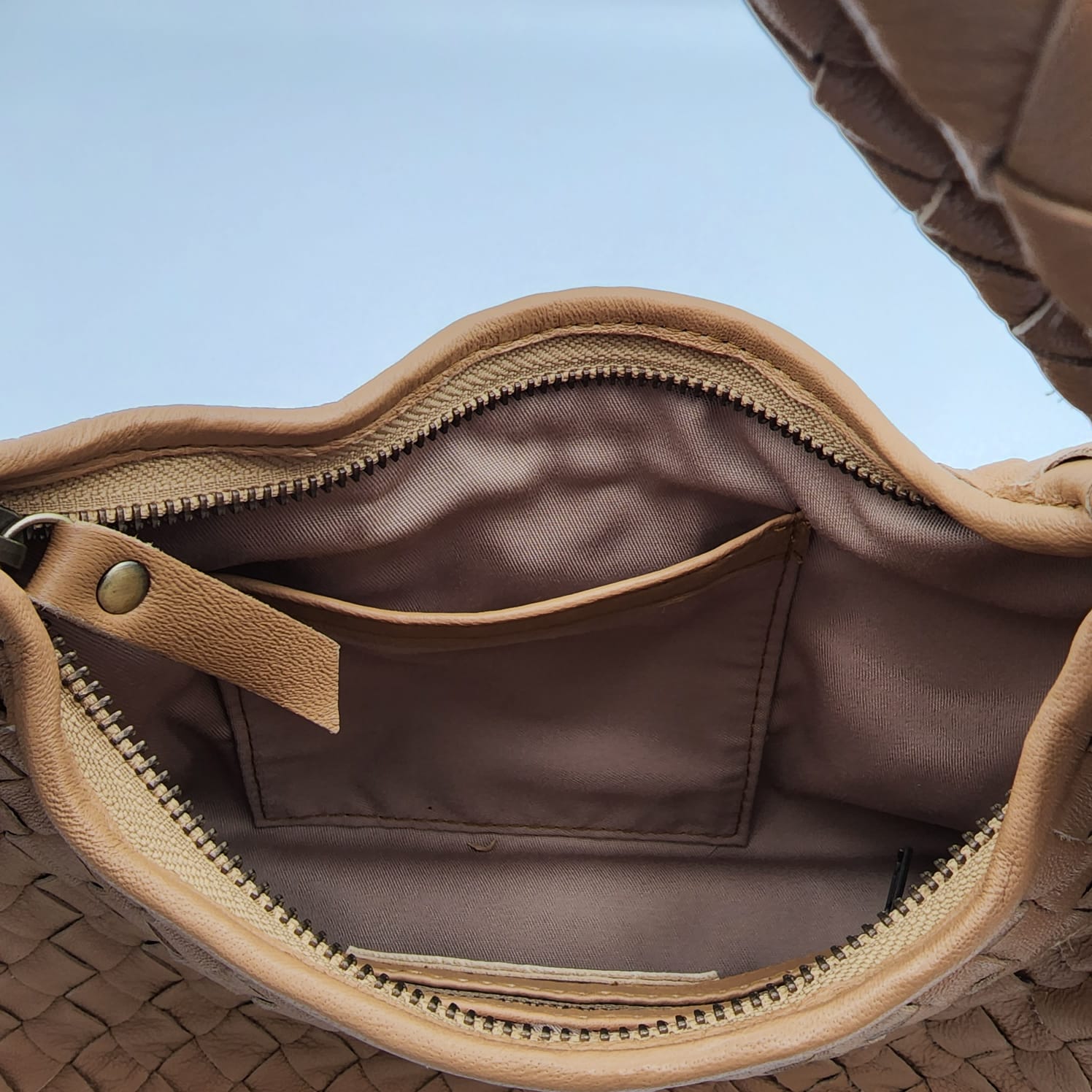 Gigi Woven Bag // Mini Tan Leather