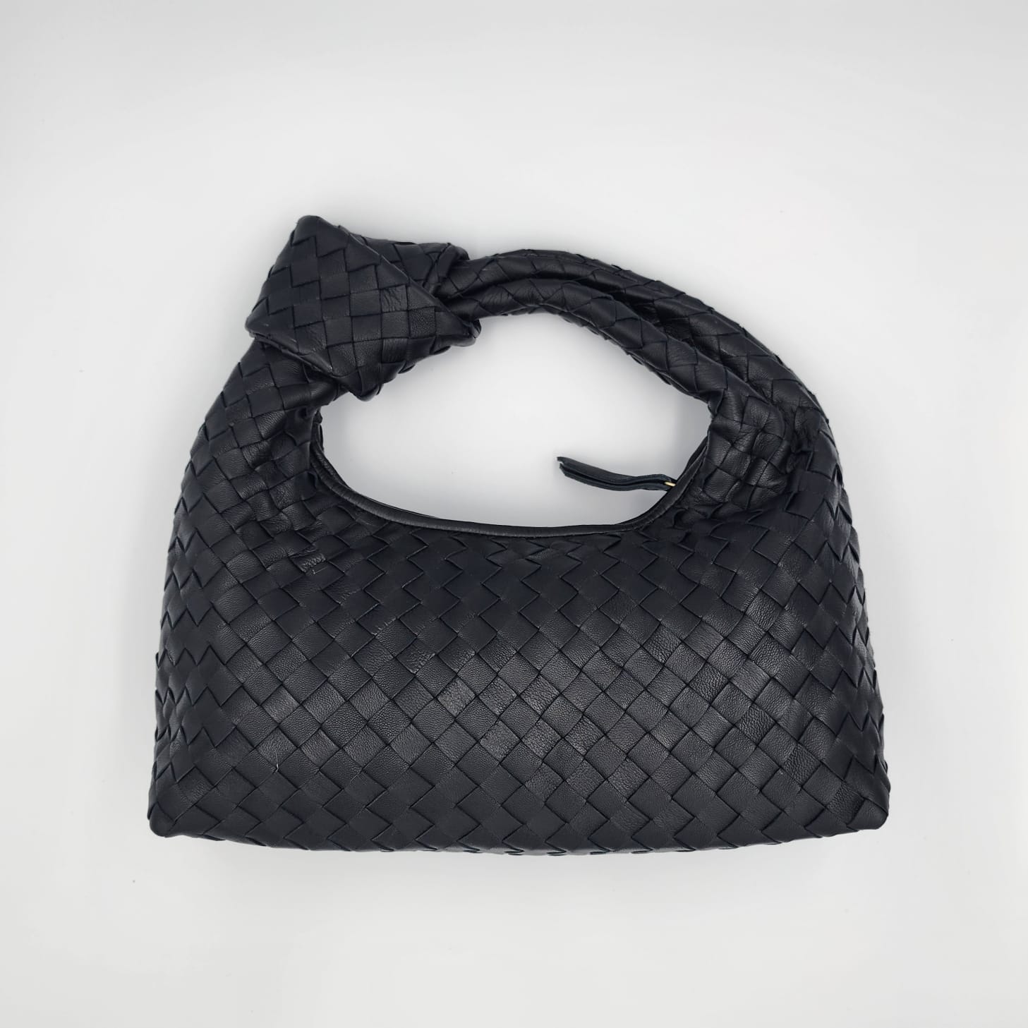 Gigi Woven Bag // Mini Black Leather