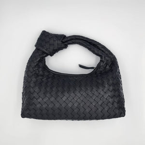 Gigi Woven Bag // Mini Black Leather