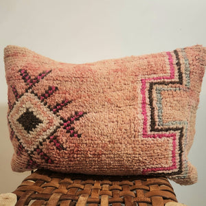 Vintage Boujaad cushion peach pink 