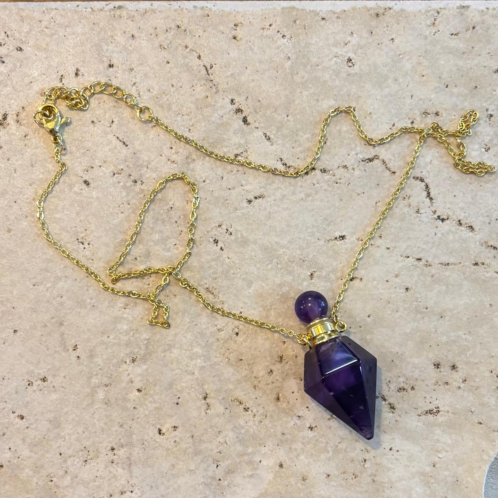 Crystal Oil Bottle Necklaces