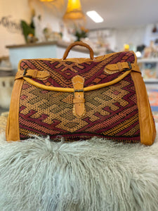 Orange and red Kilim Weekender Front