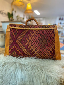 Orange and red Kilim Weekender Back