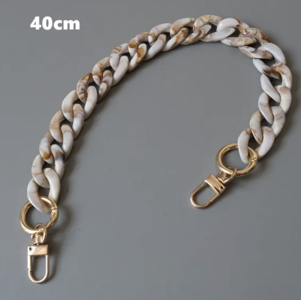 Acrylic chain bag straps