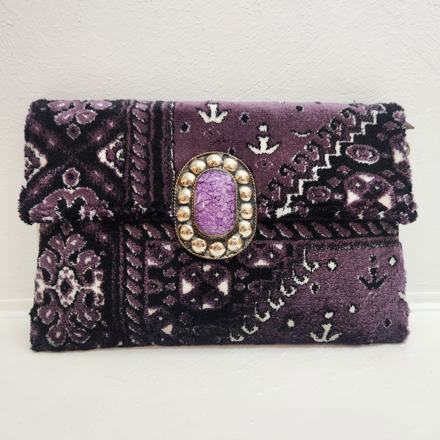 Zara Clutch // Deep Purple & Black