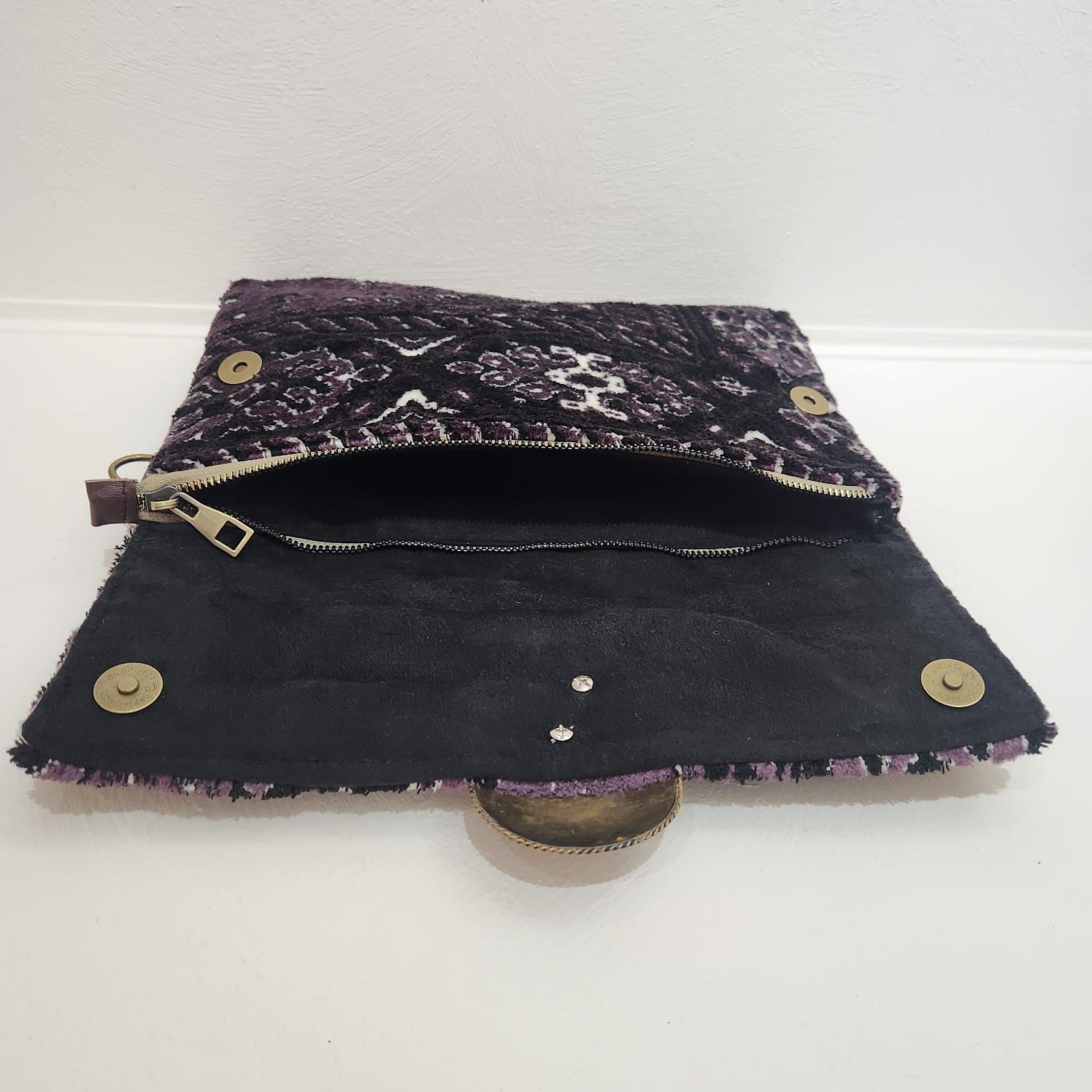 Zara Clutch // Deep Purple & Black