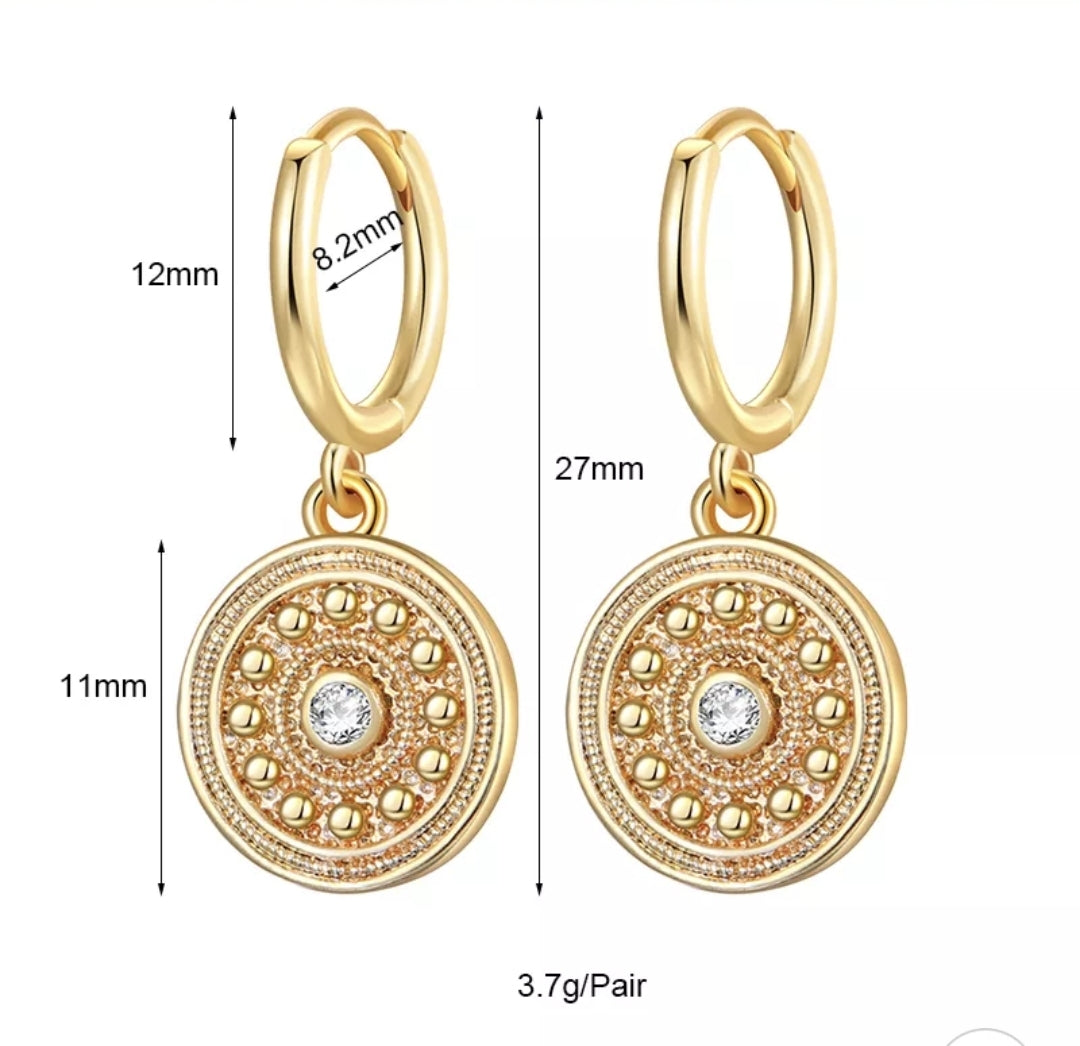 Sun Dial Earring